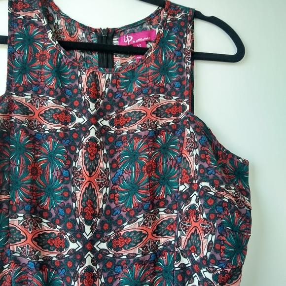 ๐ up flattering fit and flare patterned dress - Picture 2 of 3